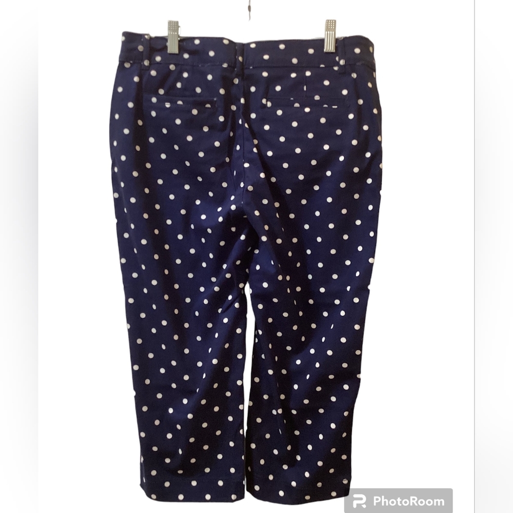 St John's Bay Polka Dot Mid Rise Pant Size 12